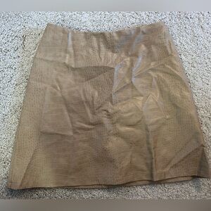 Tan primark snakeskin mini skirt
